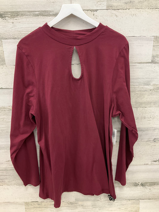 Top Long Sleeve Basic By Torrid In Red, Size: 4x