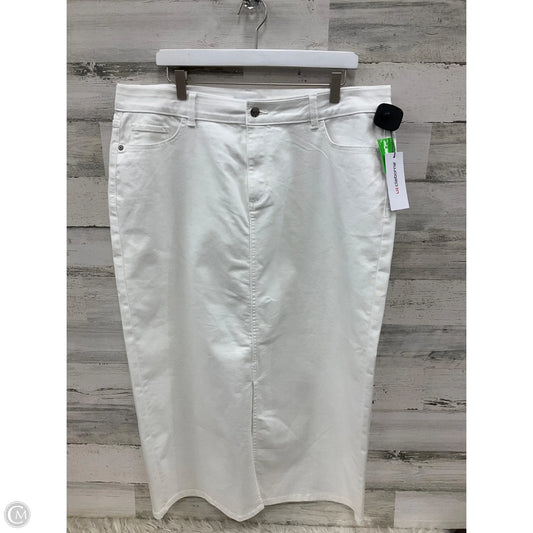 Skirt Midi By Liz Claiborne In White, Size: 16