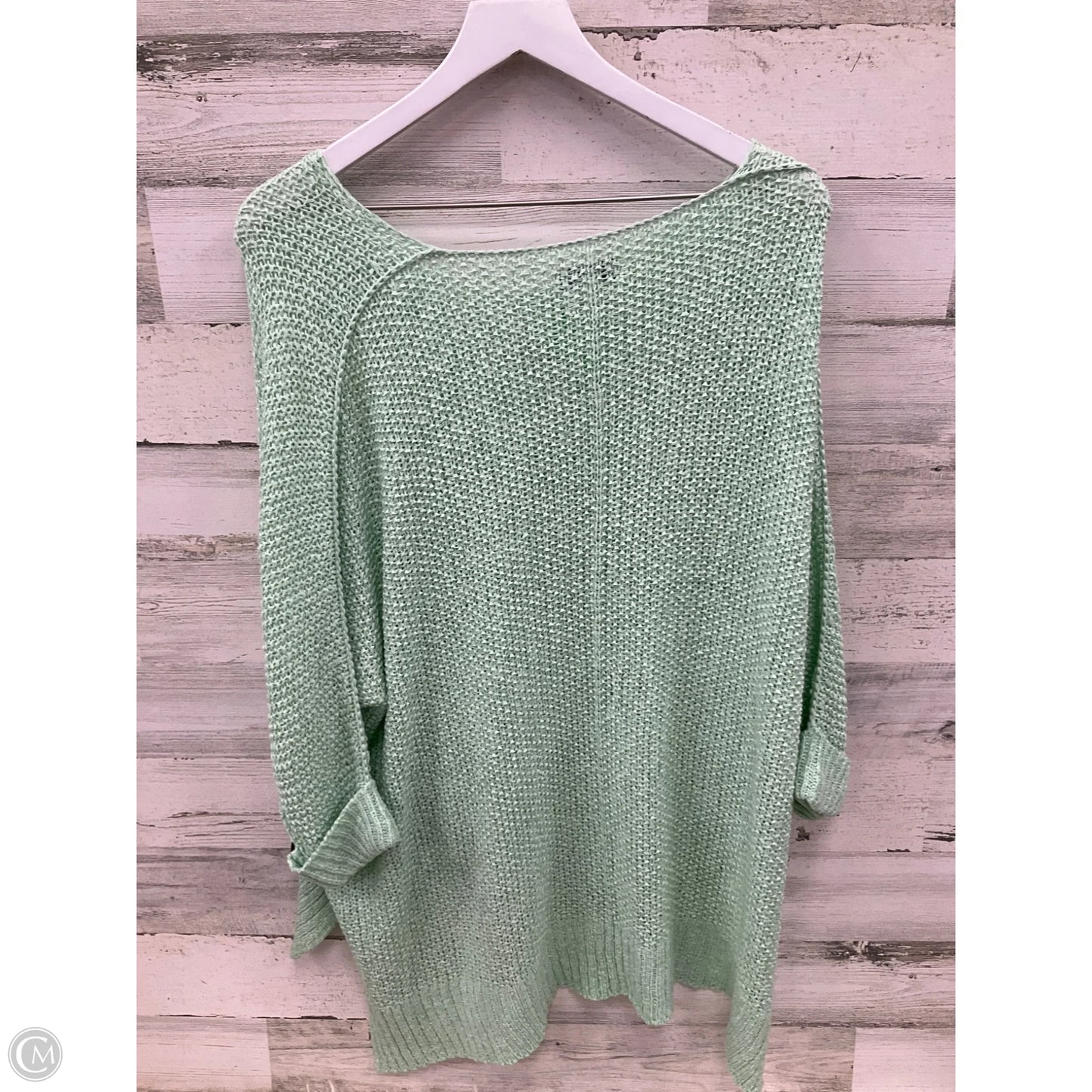 Sweater Short Sleeve By She + Sky In Green, Size: Osfm