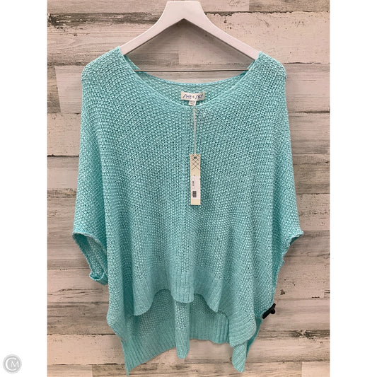 Sweater Short Sleeve By She + Sky In Blue, Size: Osfm