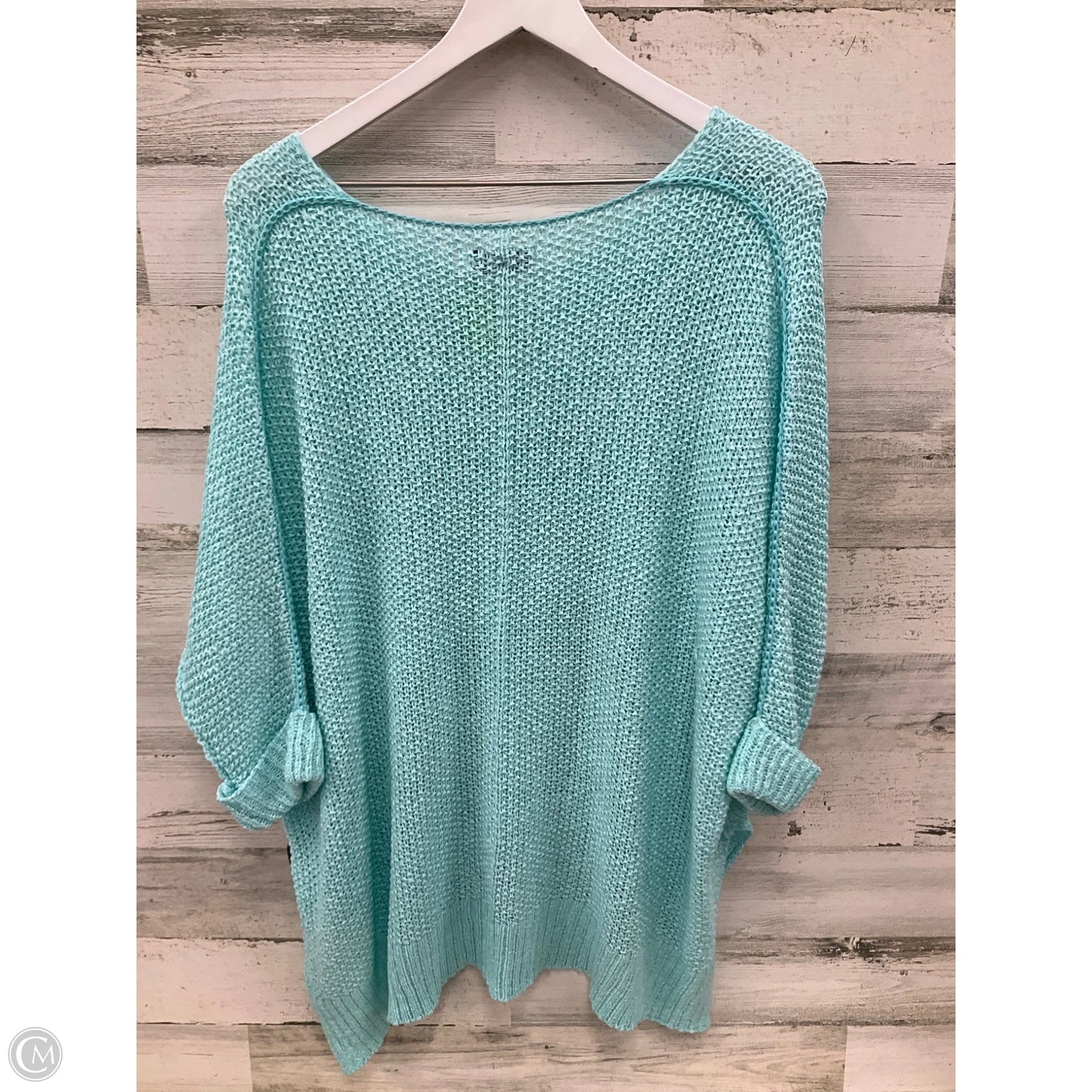 Sweater Short Sleeve By She + Sky In Blue, Size: Osfm