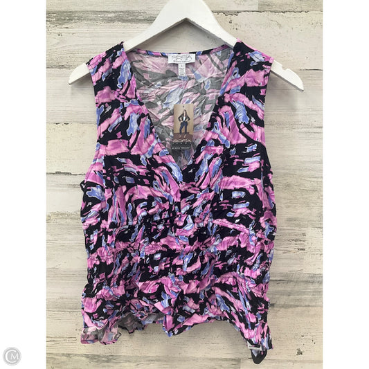Top Sleeveless By Sofia By Sofia Vergara In Pink & Purple, Size: L