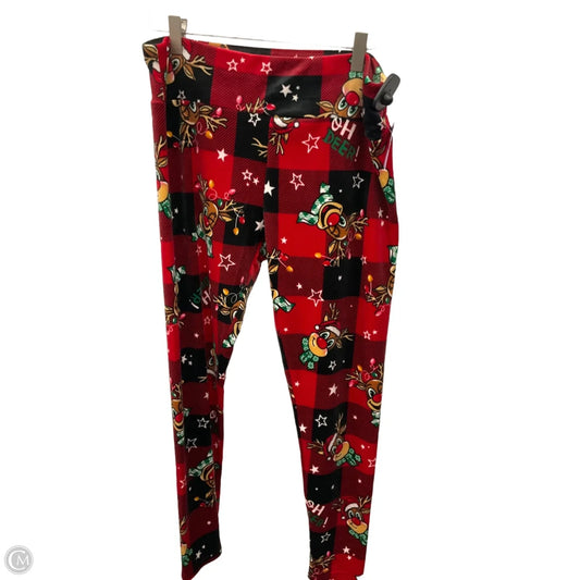 Pants Leggings By No Barriers In Black & Red, Size: Xxl
