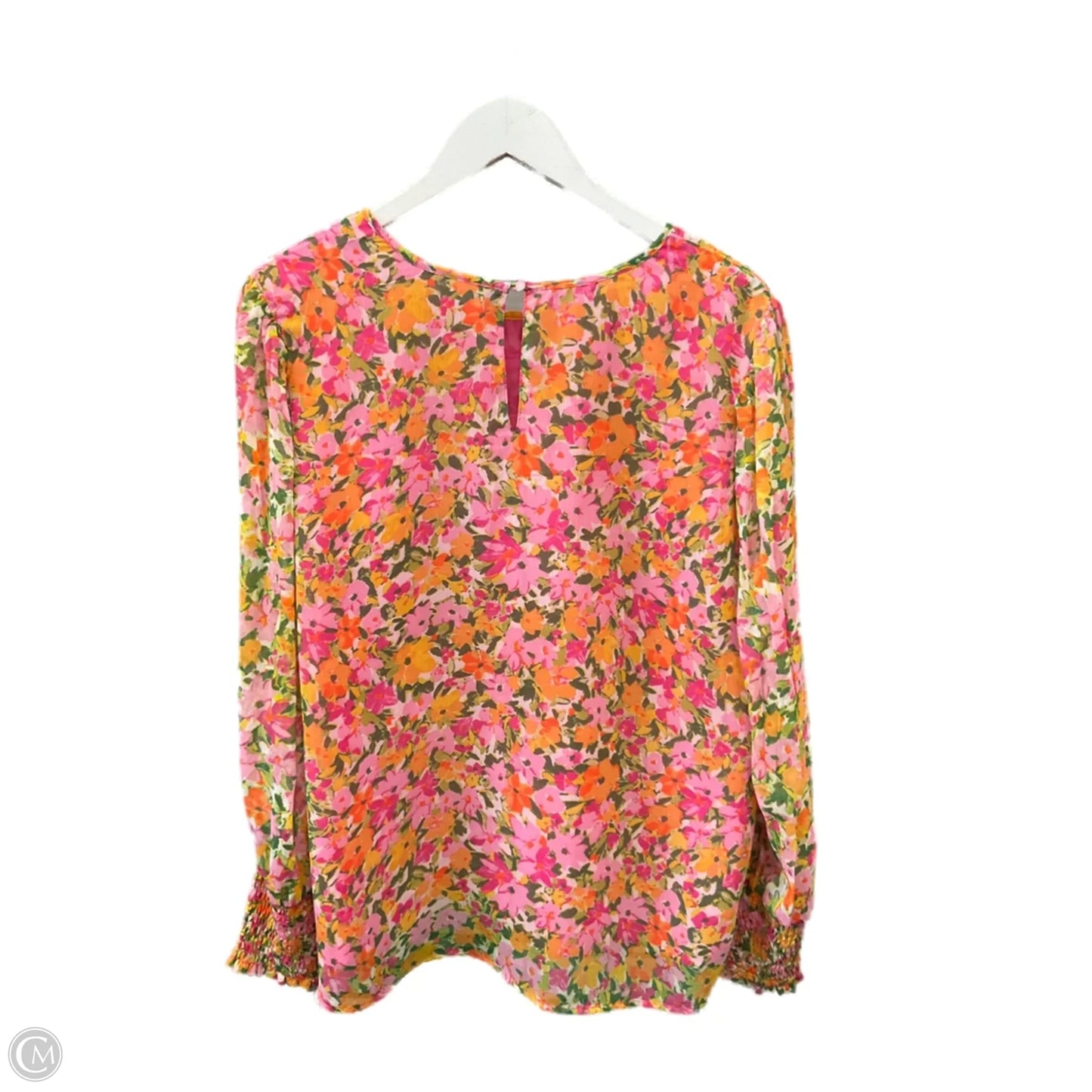 Top Long Sleeve By Terra & Sky In Floral Print, Size: Xl