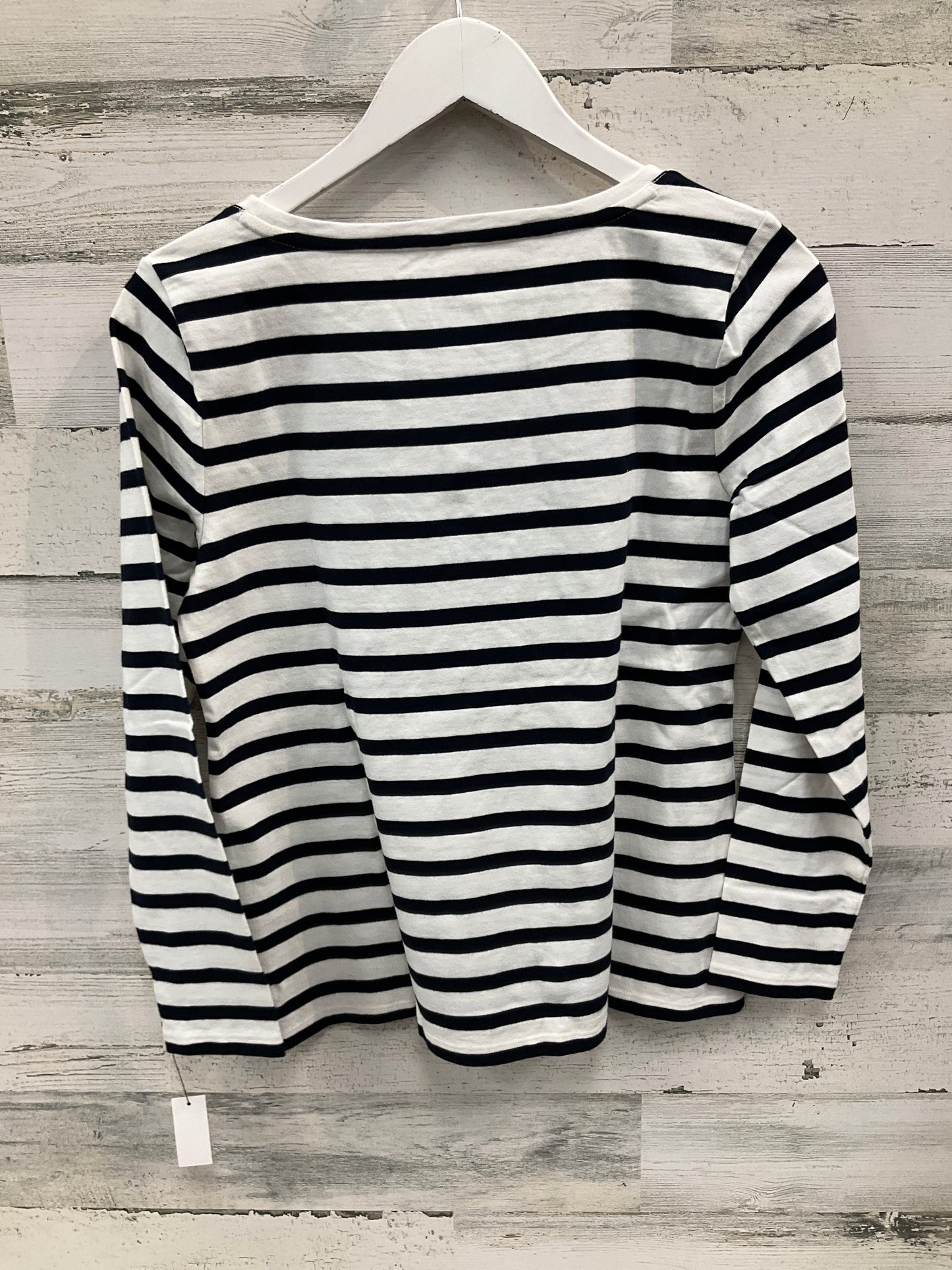 Top 3/4 Sleeve By Talbots In Blue & White, Size: S