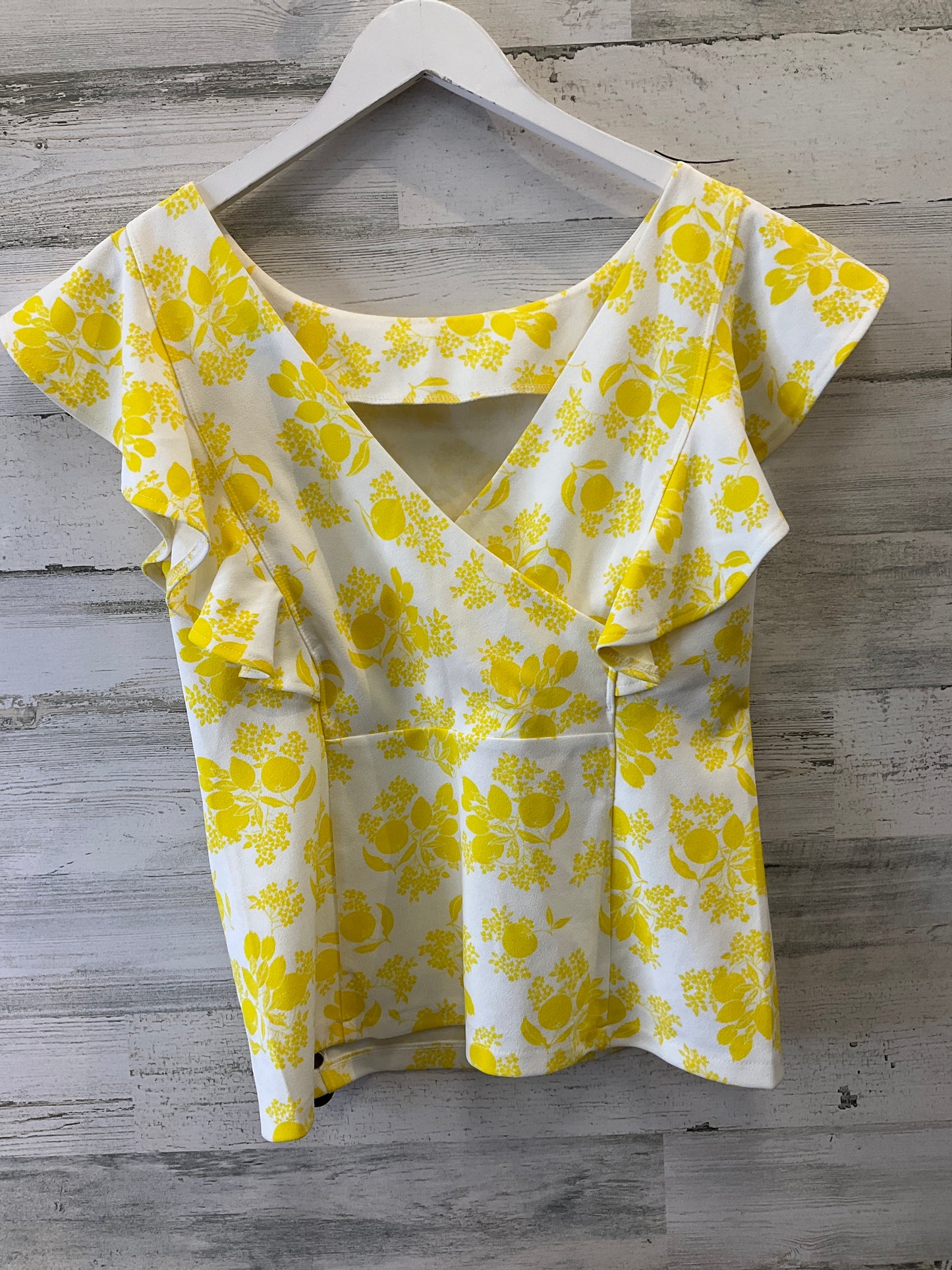 Yellow Top Short Sleeve Ann Taylor, Size S