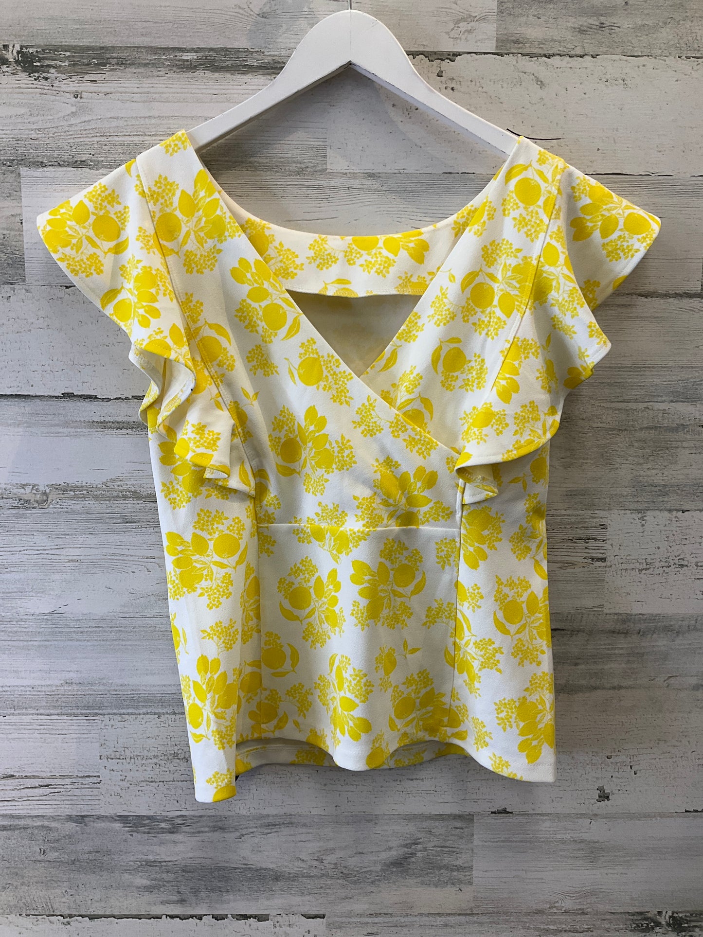 Yellow Top Short Sleeve Ann Taylor, Size S