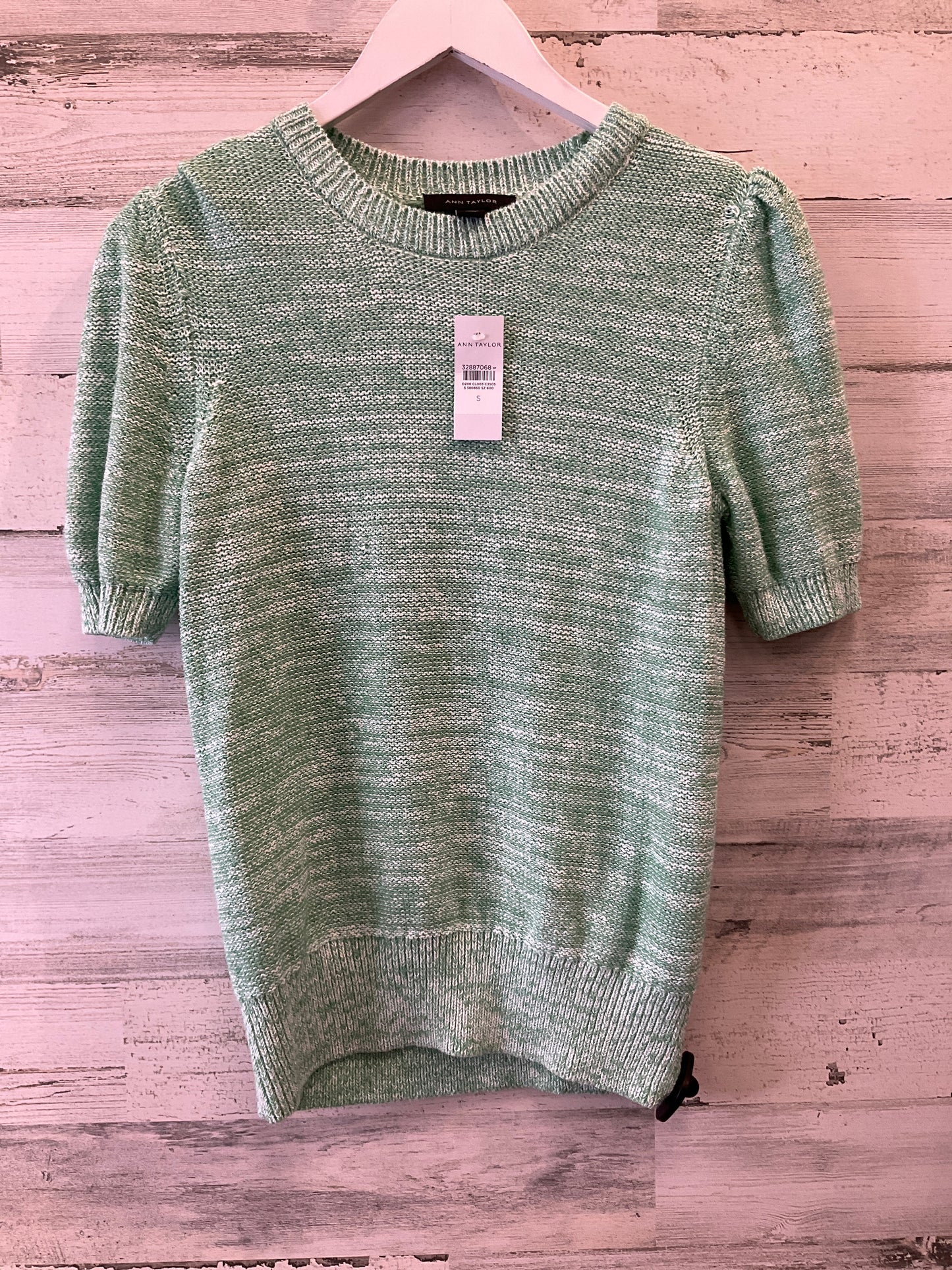 Green Sweater Short Sleeve Ann Taylor, Size S