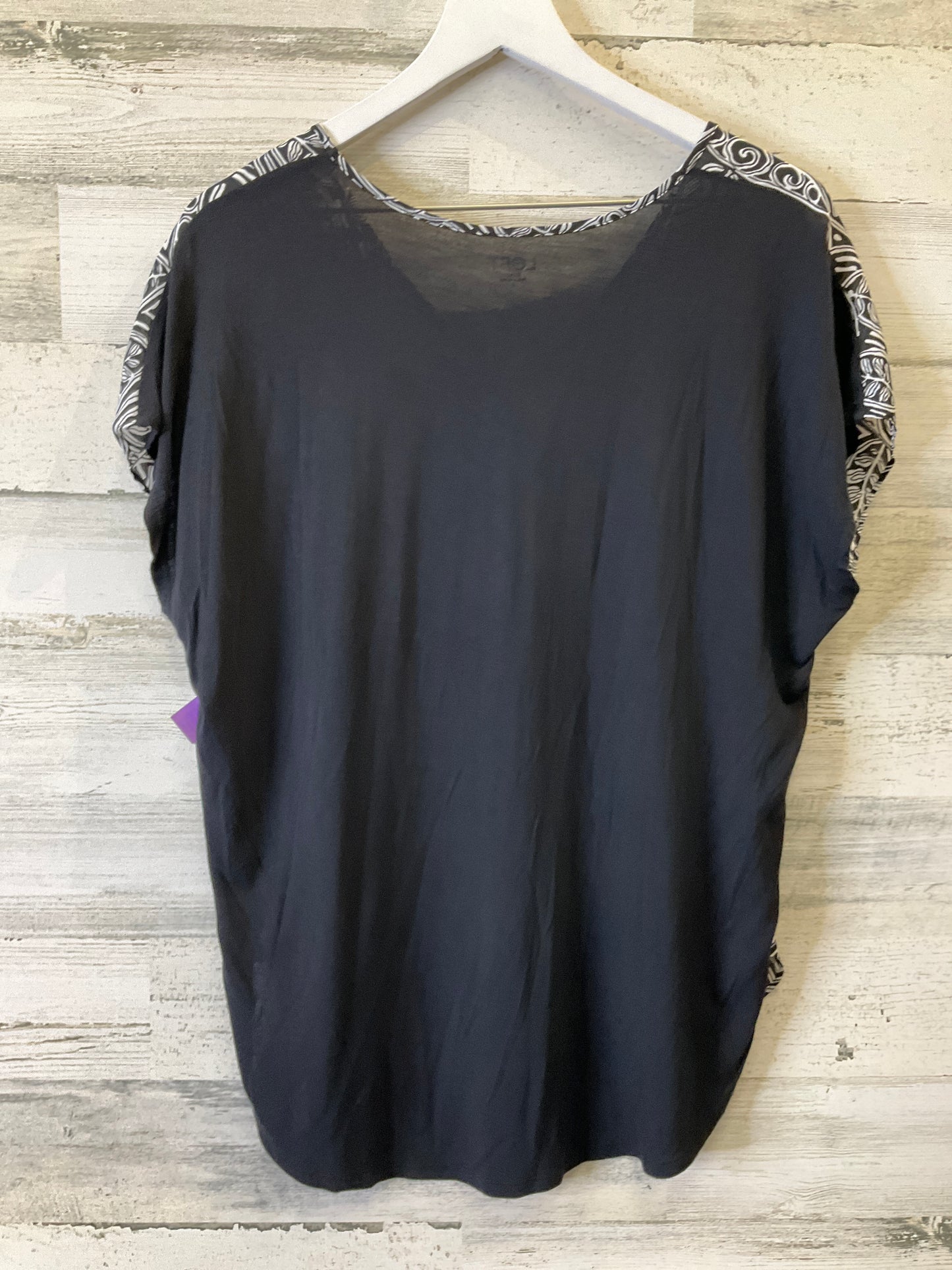 Black & White Top Short Sleeve Loft, Size M