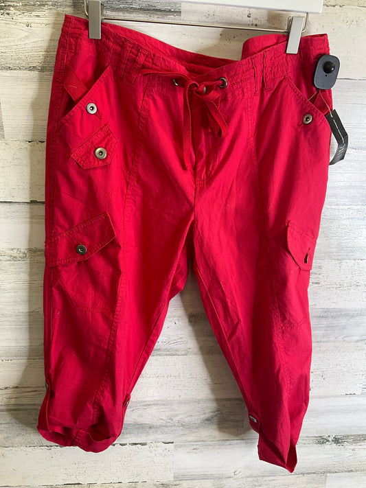 Capris By Inc In Red, Size: 14