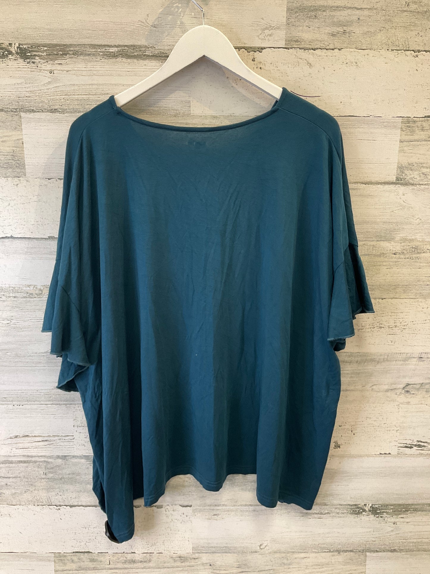 Teal Top Short Sleeve Garnet Hill, Size L