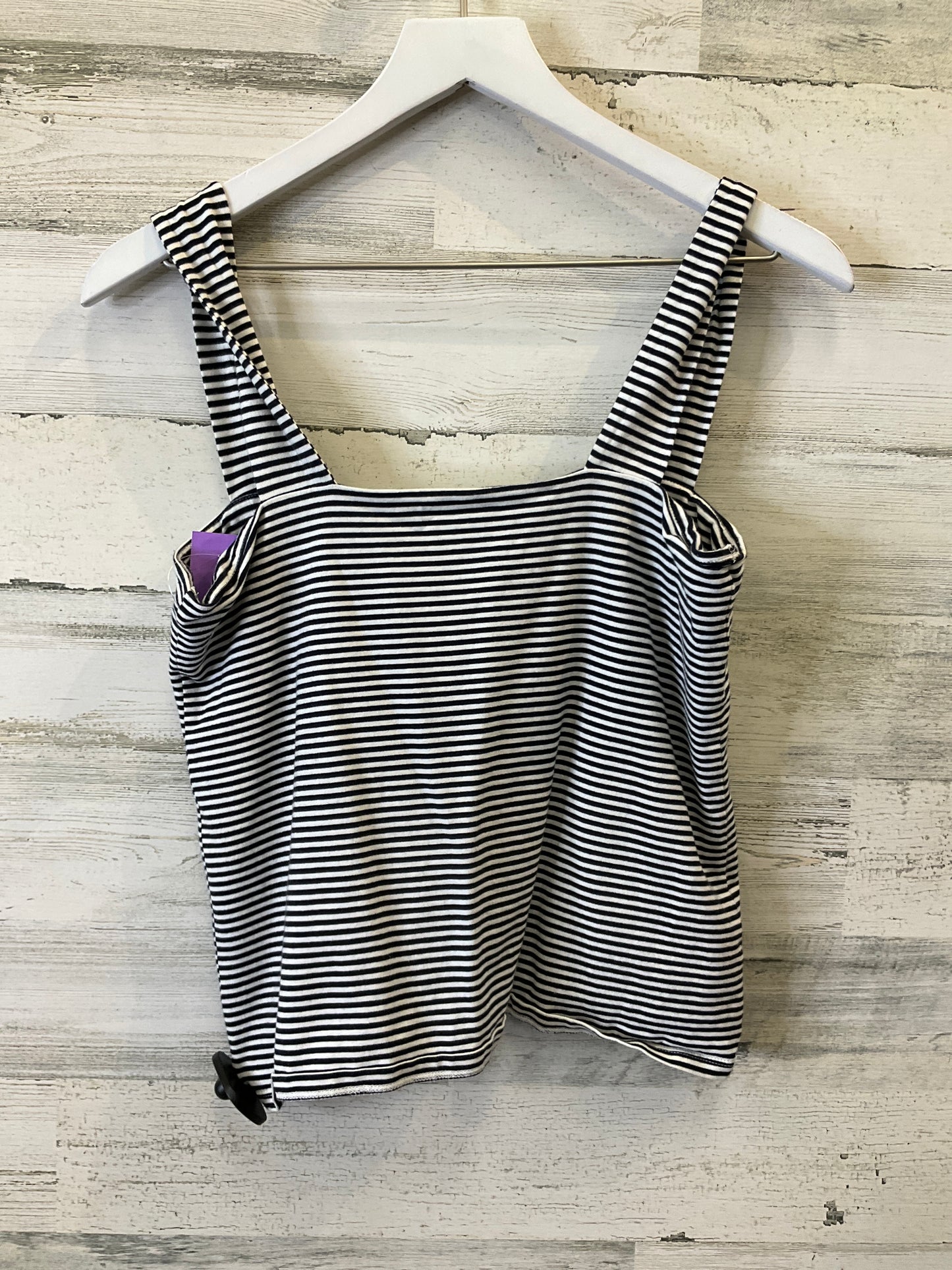 Blue & White Top Sleeveless Loft, Size M