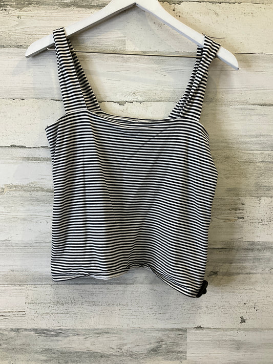 Blue & White Top Sleeveless Loft, Size M