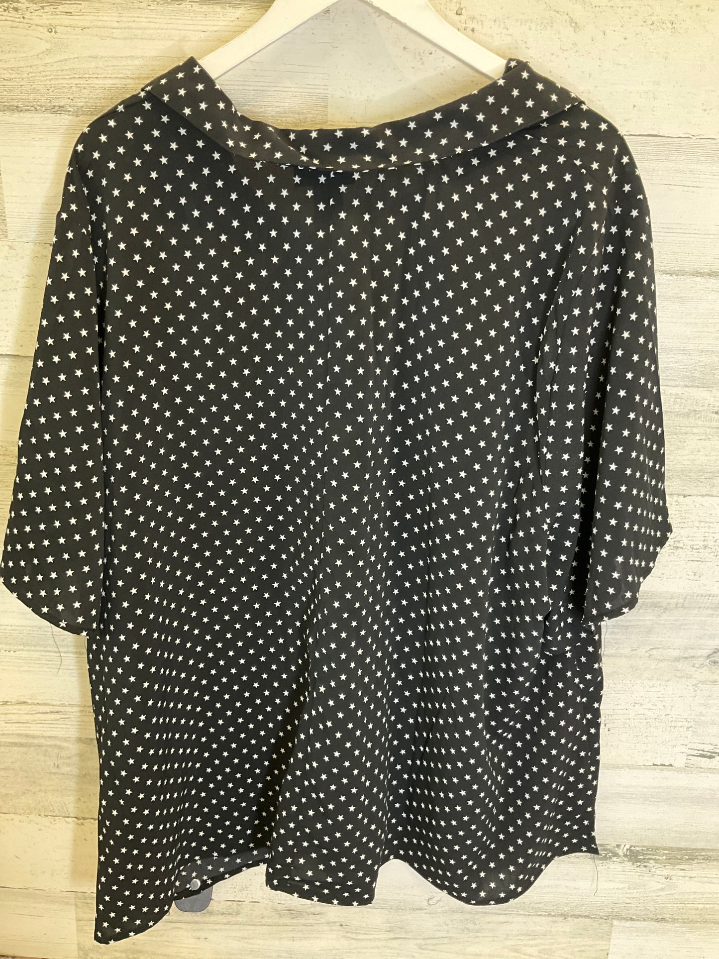 Black & White Top Short Sleeve Catherines, Size 3x