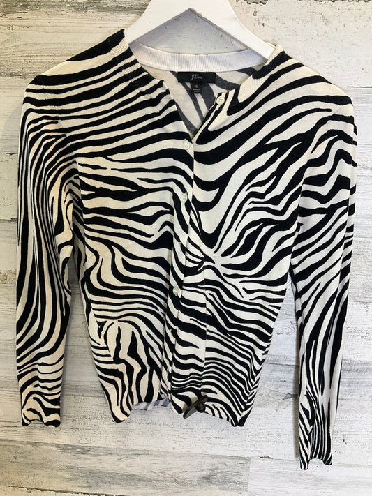 Zebra Print Sweater Cardigan J. Crew, Size S