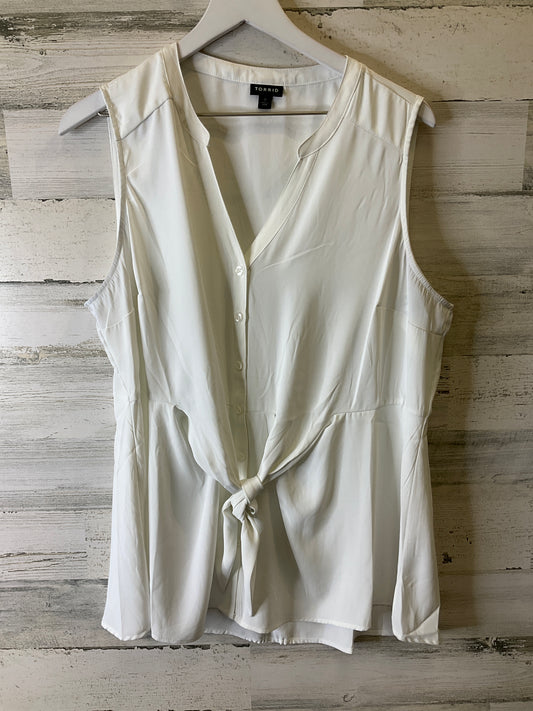 White Blouse Sleeveless Torrid, Size Xl