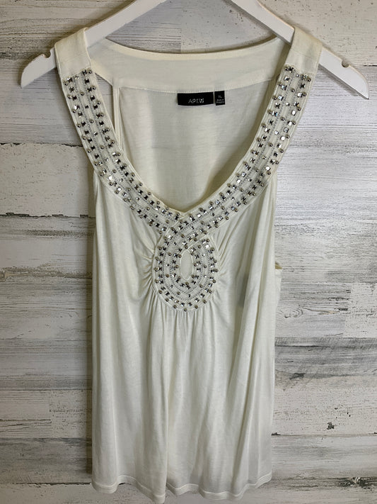 Cream Top Sleeveless Apt 9, Size Xl