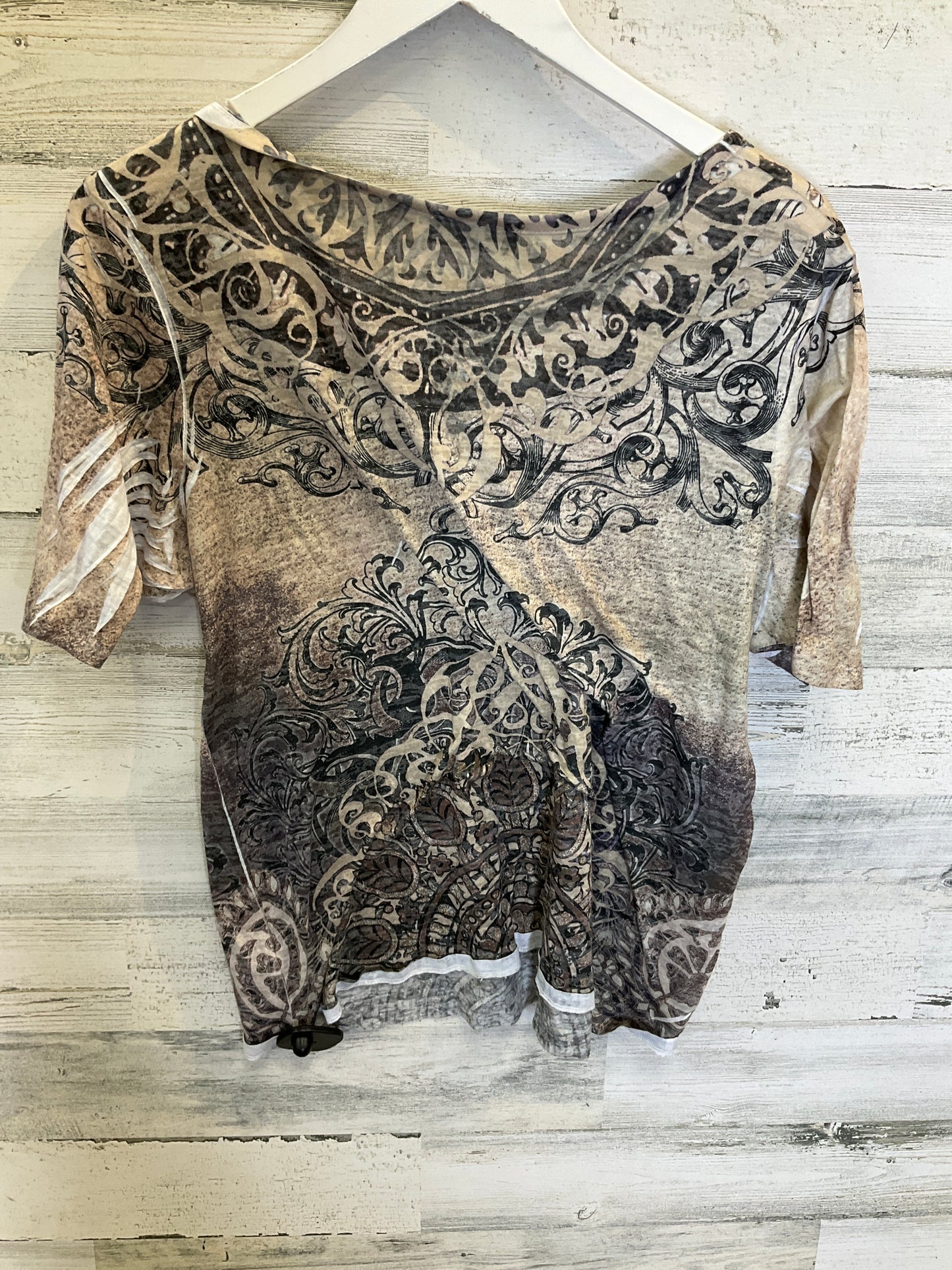 Beige Top Short Sleeve Avenue, Size L