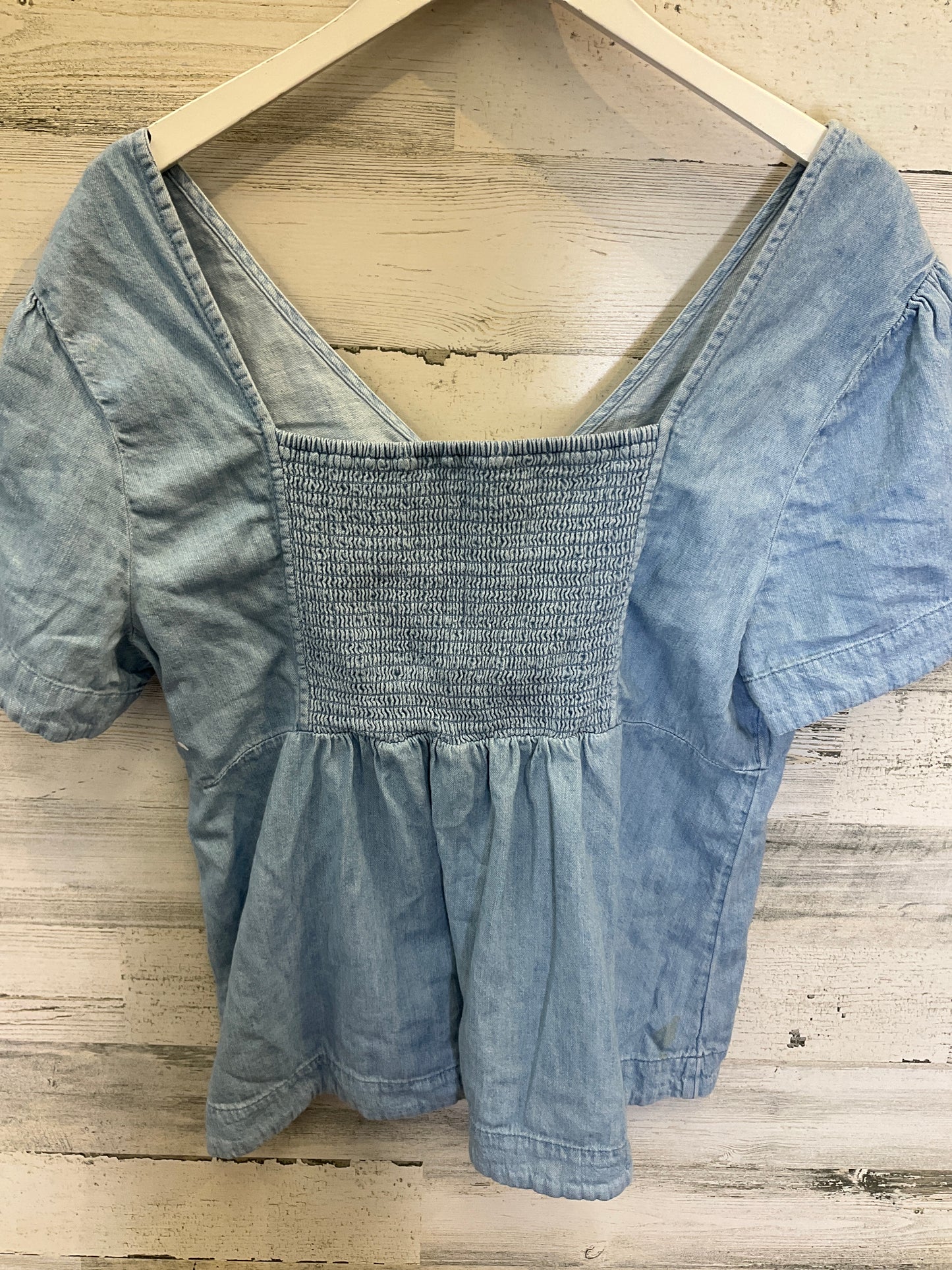 Blue Denim Top Short Sleeve Old Navy, Size Xl