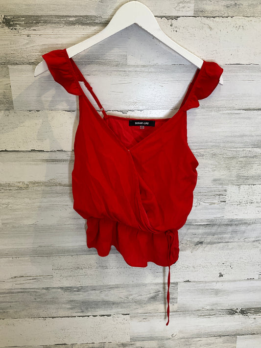 Red Top Sleeveless Sugar Lips, Size Xs