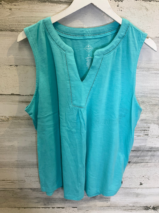 Green Top Sleeveless St Johns Bay, Size Xl