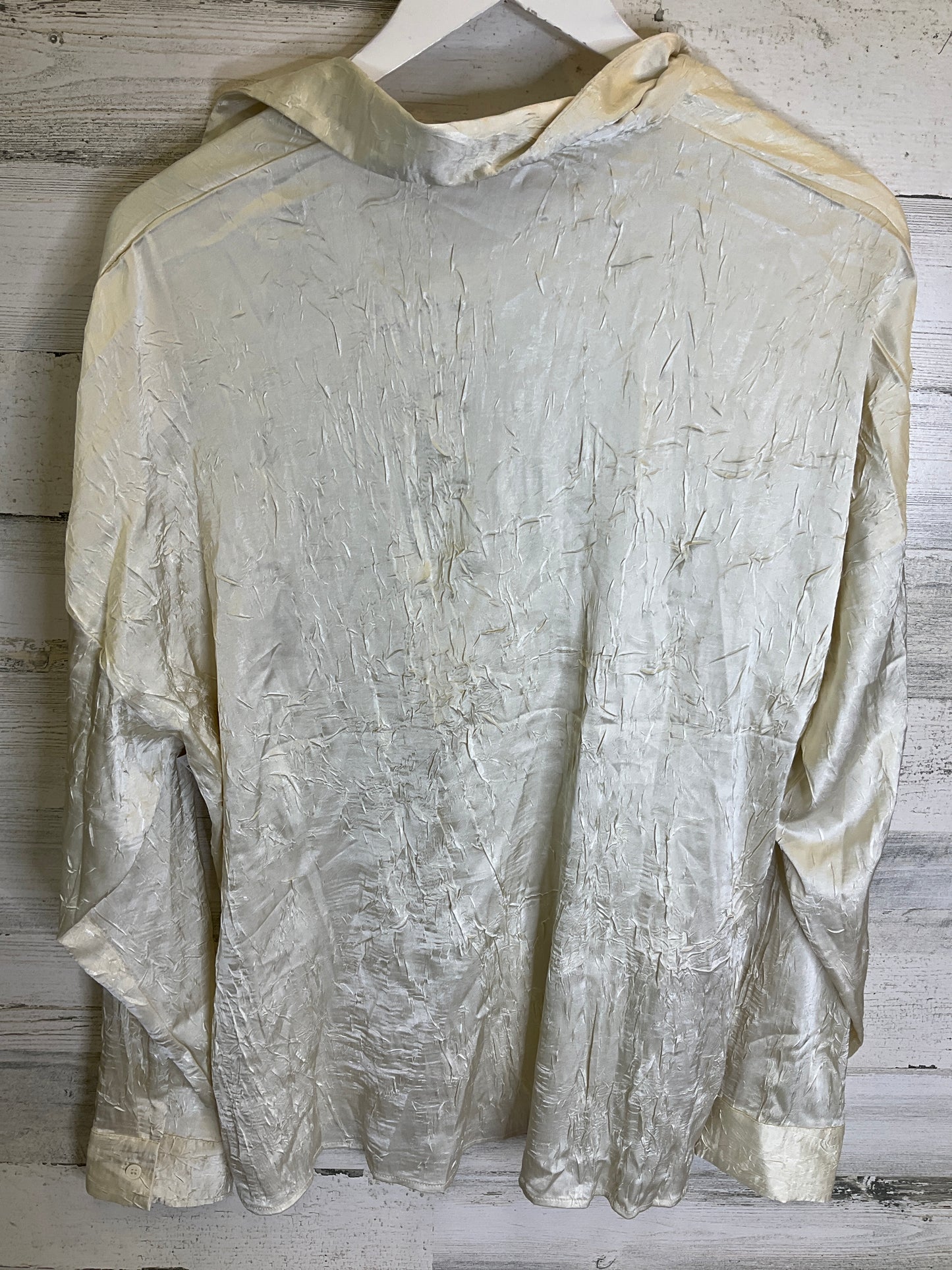 Ivory Blouse Long Sleeve Clothes Mentor, Size L