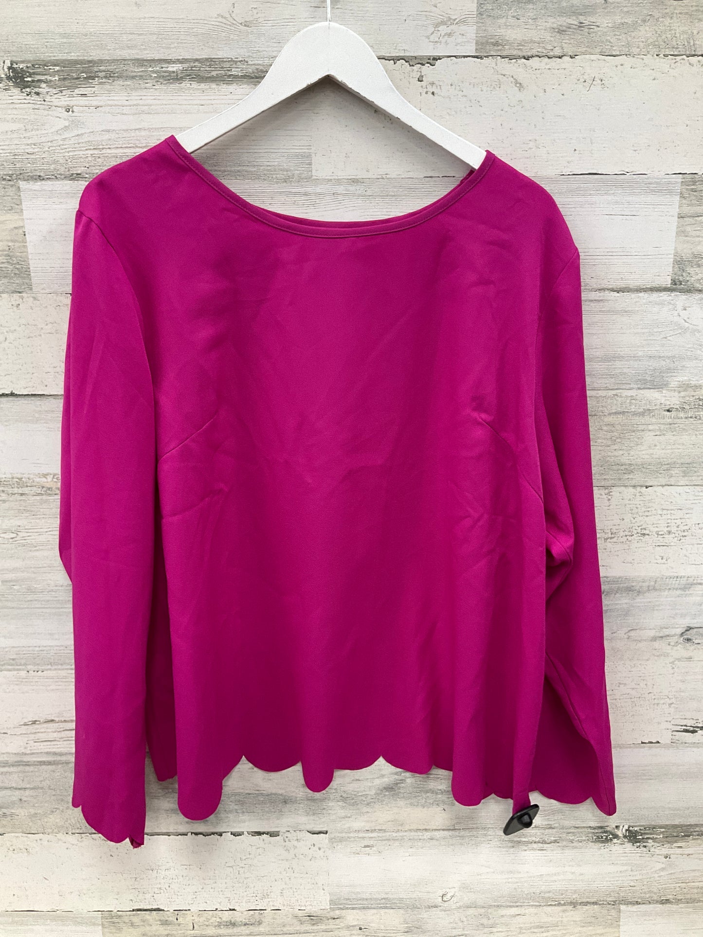 Top Long Sleeve By Shein In Pink, Size: 3x