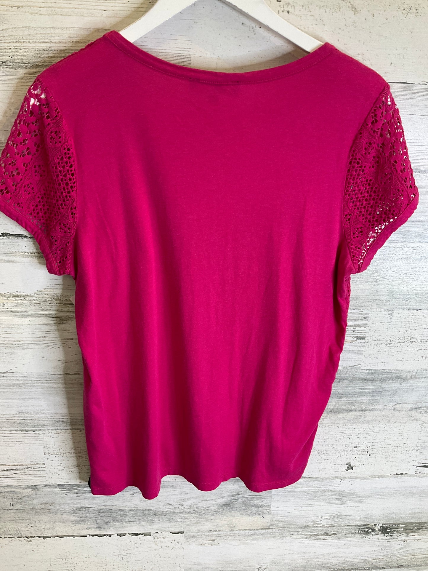 Top Short Sleeve By Nine West Apparel In Pink, Size: Xl