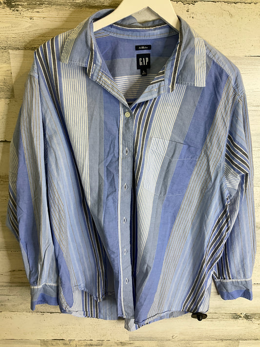 Top Long Sleeve By Gap In Blue, Size: L