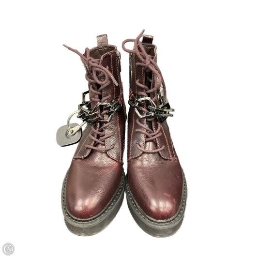 Boots Ankle Heels By Vince Camuto In Maroon, Size: 6.5