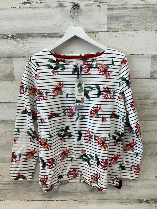 Top Long Sleeve By Joules In White, Size: L