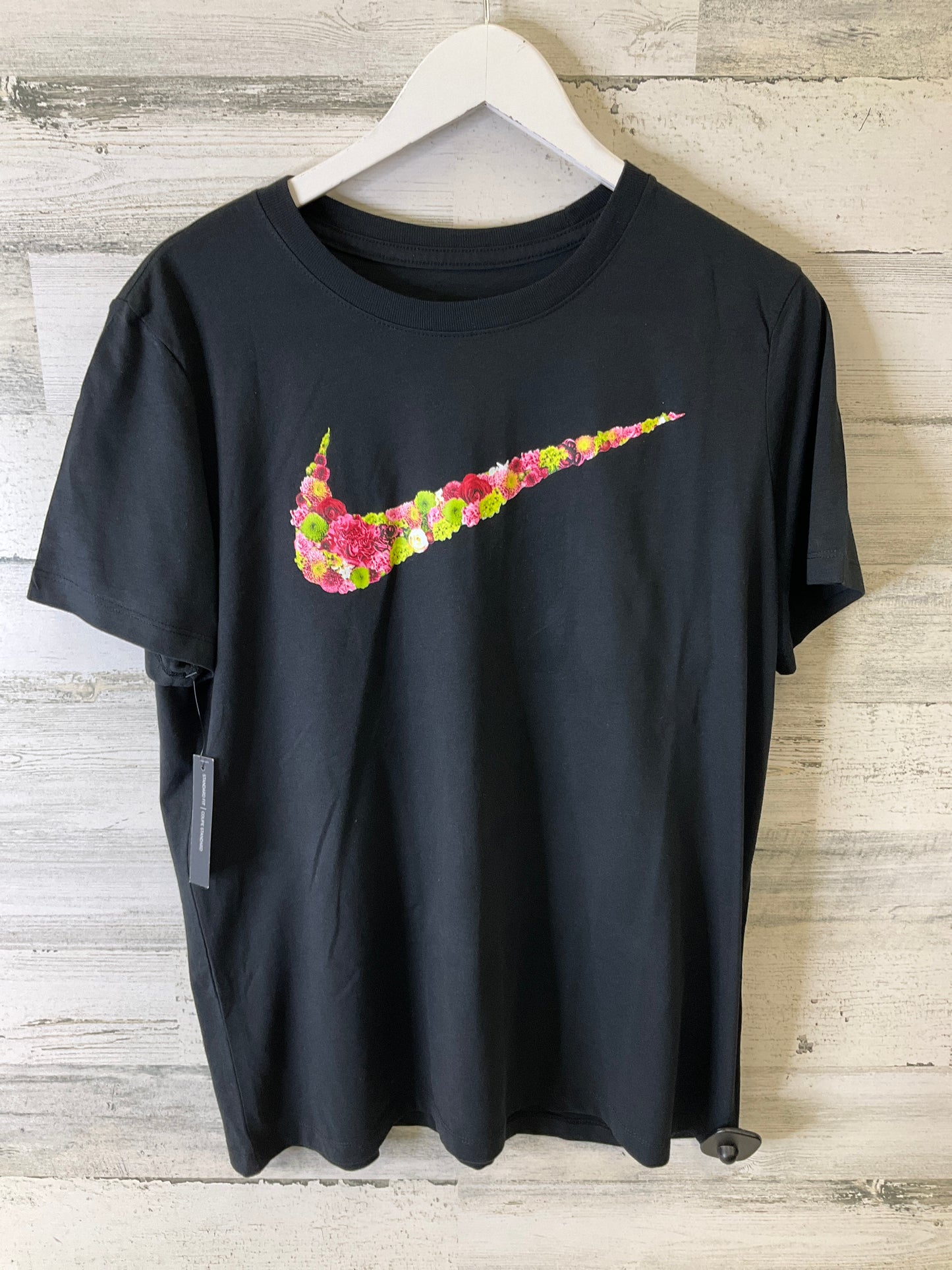 Athletic Top Short Sleeve By Nike Apparel In Black, Size: Xl