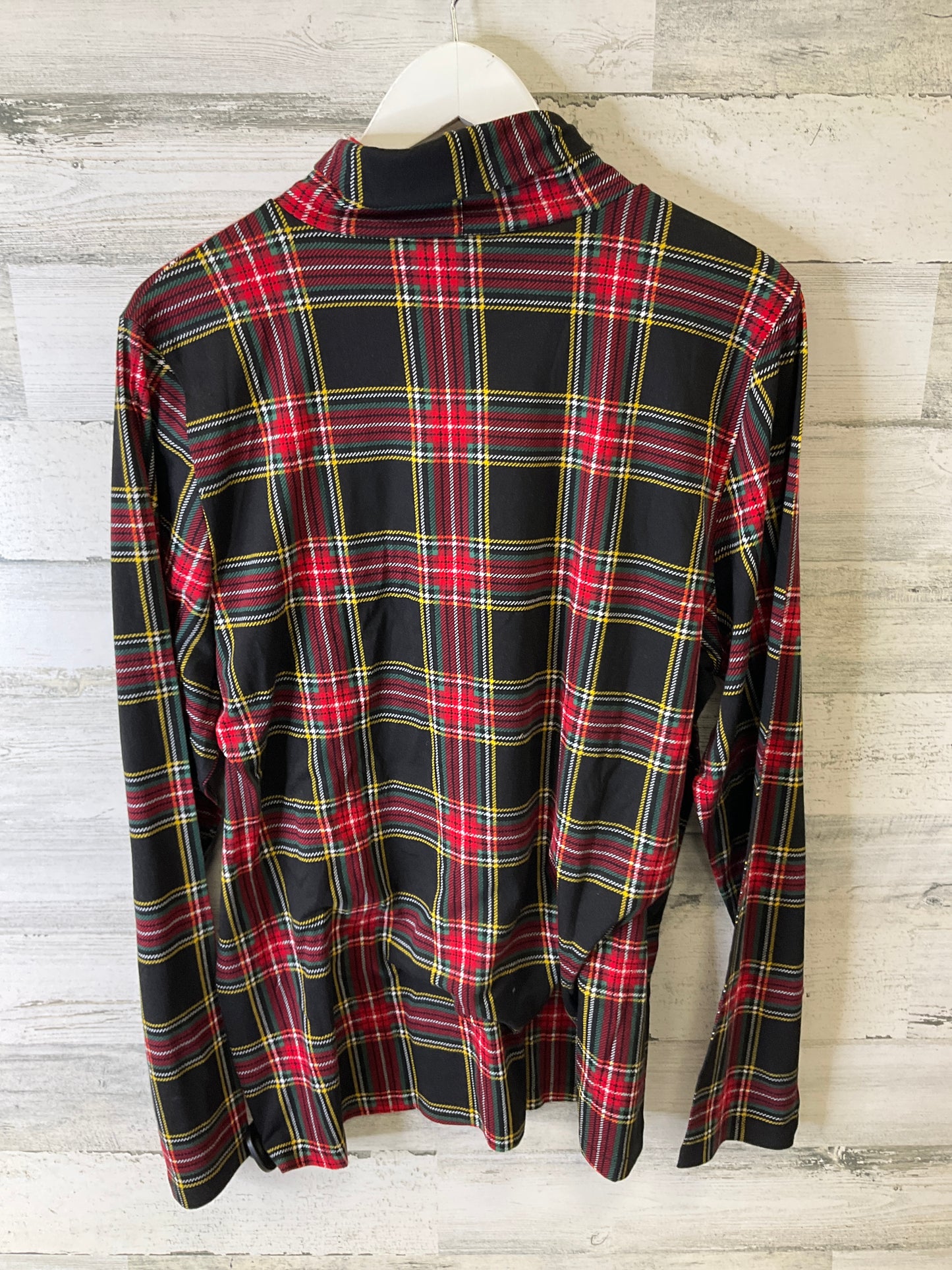 Top Long Sleeve By J. Crew In Black & Red, Size: Xxl