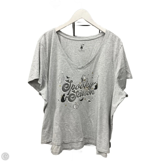 Top Short Sleeve By Clothes Mentor In Grey, Size: 3x
