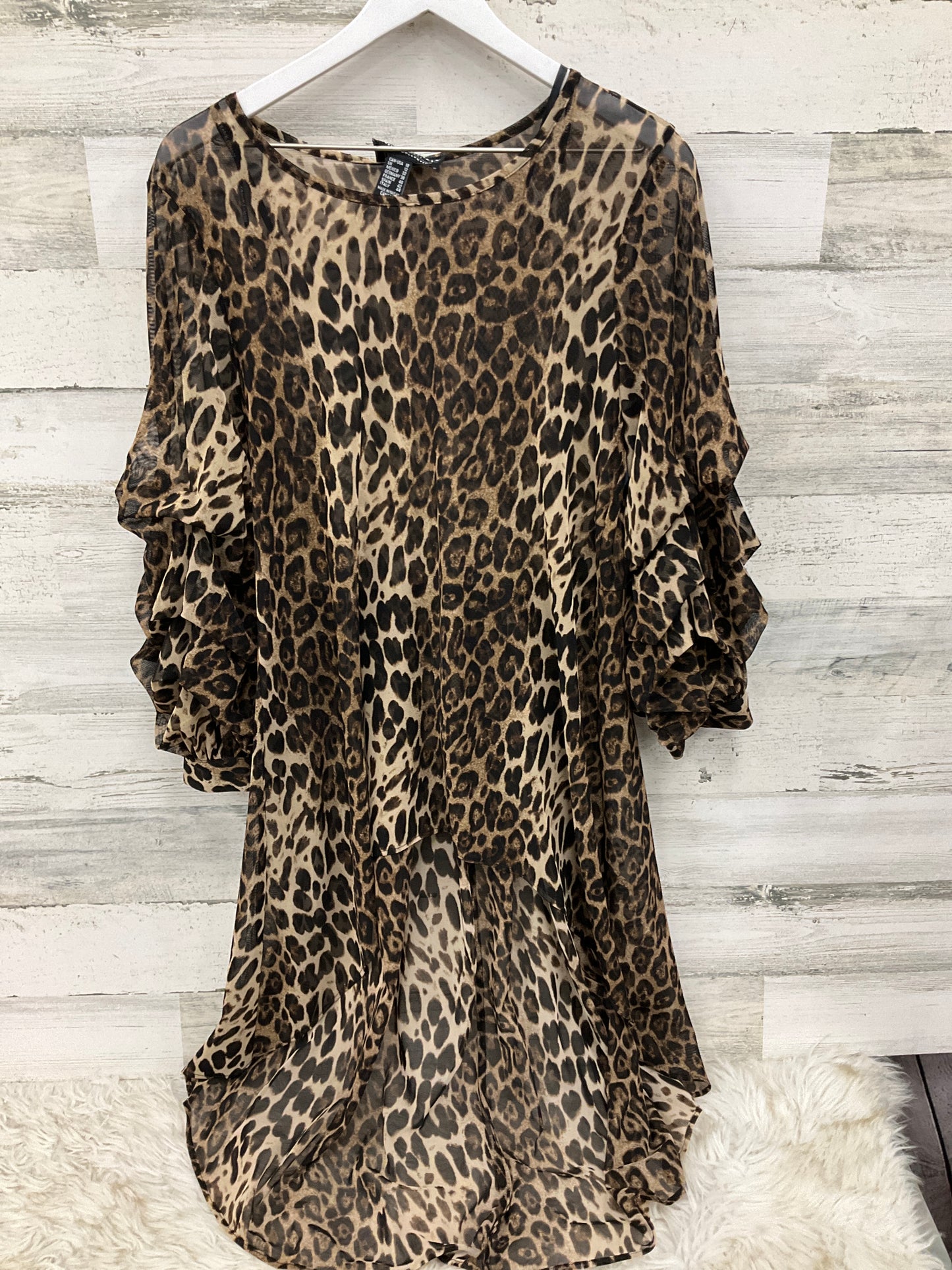 Tunic 3/4 Sleeve By Cmc In Animal Print, Size: M