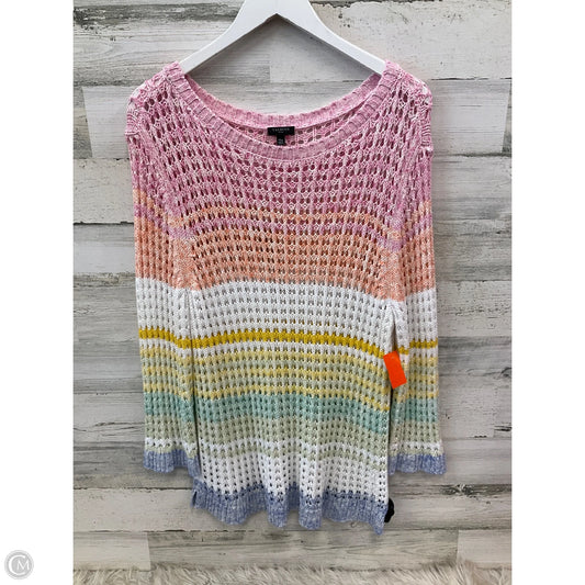 Tunic Long Sleeve By Talbots In Rainbow Print, Size: Xl