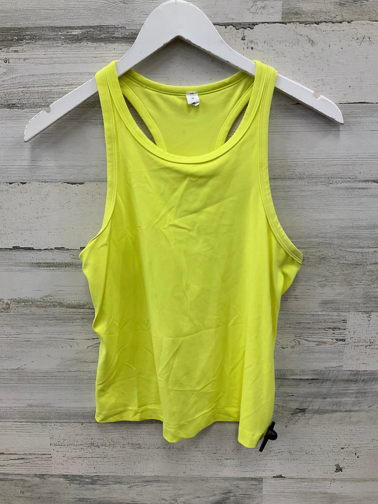 Athletic Tank Top By Lululemon In Yellow, Size: 10