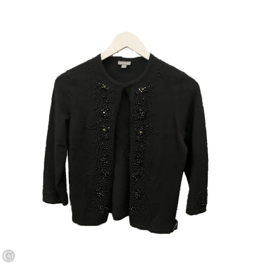 Sweater Cardigan By Ann Taylor In Black, Size: S