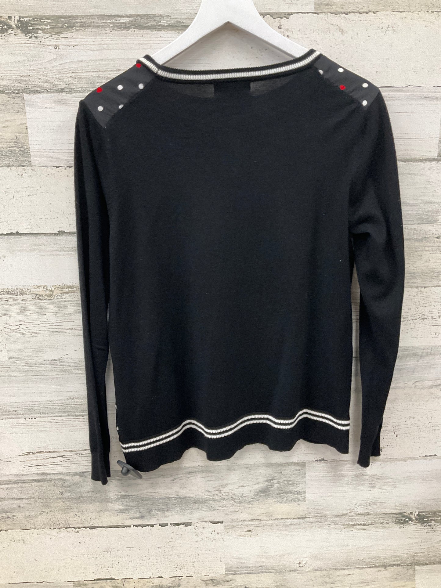 Top Long Sleeve By Liz Claiborne In Black & Red, Size: M
