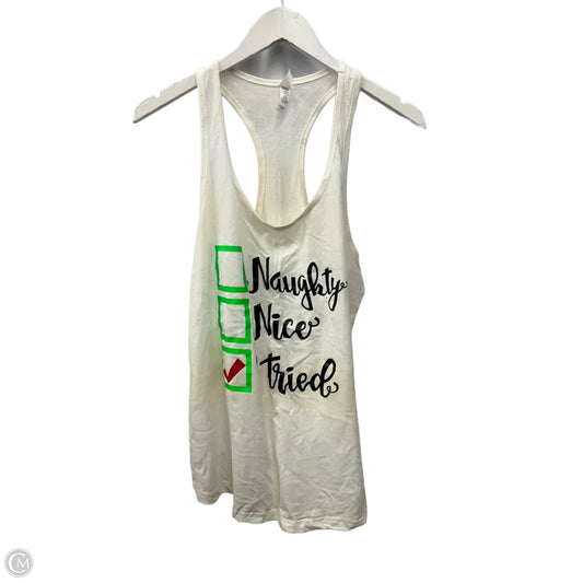Tank Top By Cme In Cream, Size: Xl