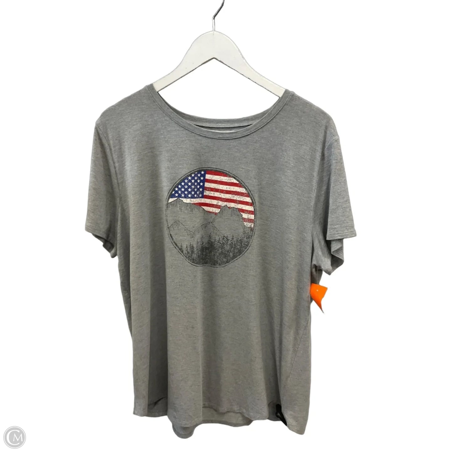 Top Short Sleeve By Maurices In Grey, Size: Xxl