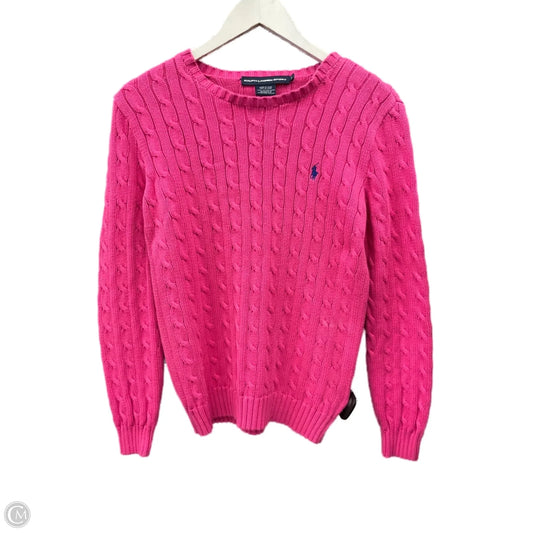 Sweater By Lauren By Ralph Lauren In Pink, Size: L