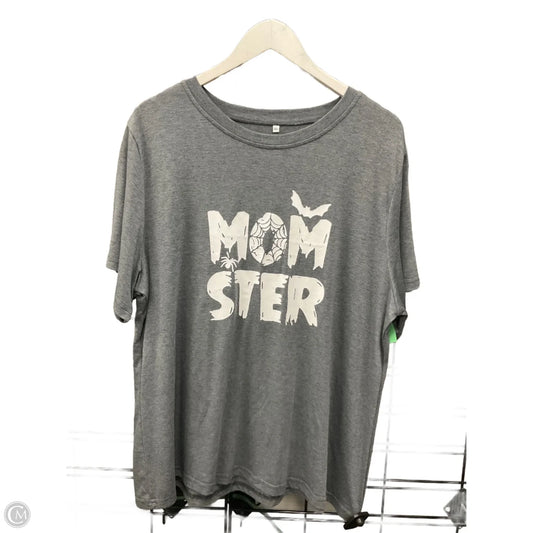 Top Short Sleeve By Cme In Grey, Size: Xl