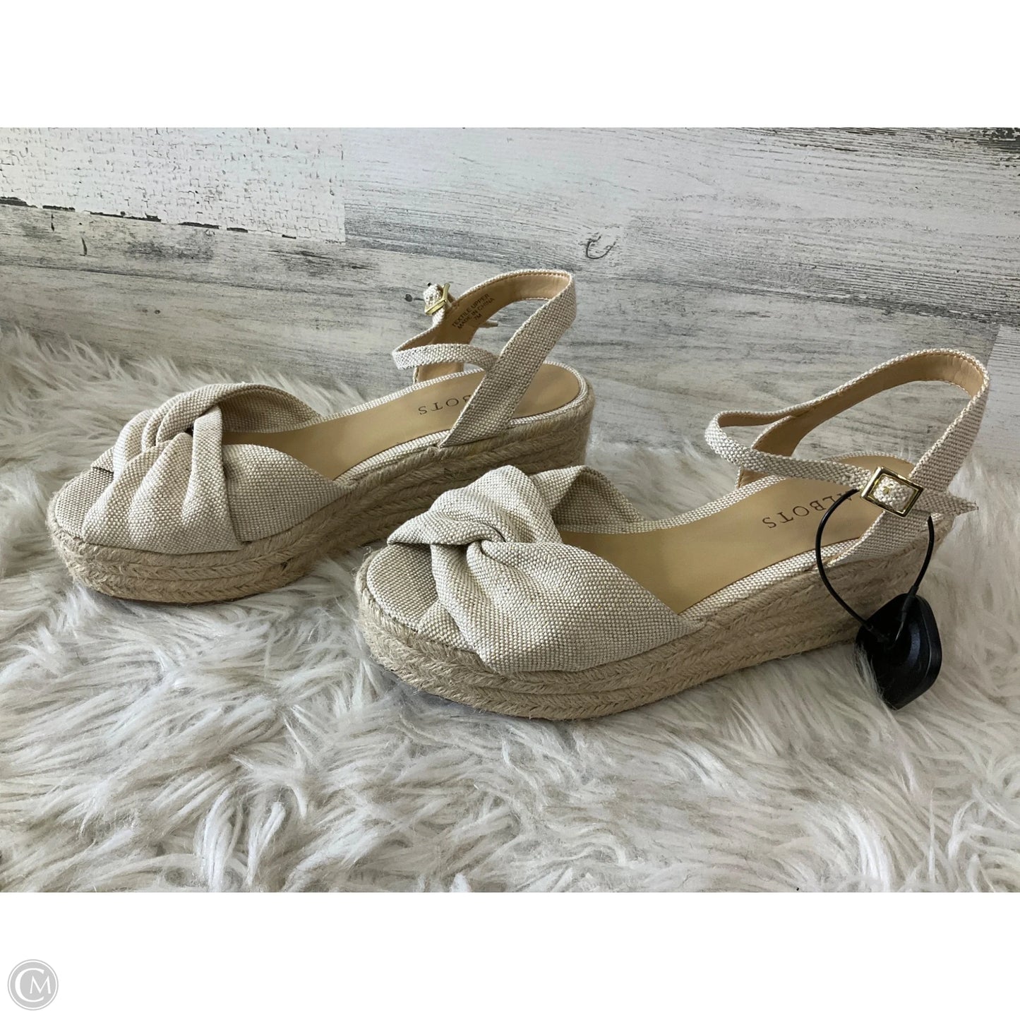 Sandals Heels Wedge By Talbots In Cream, Size: 7