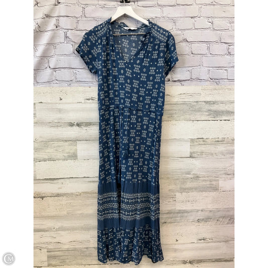 Dress Casual Midi By Sonoma In Blue & White, Size: L