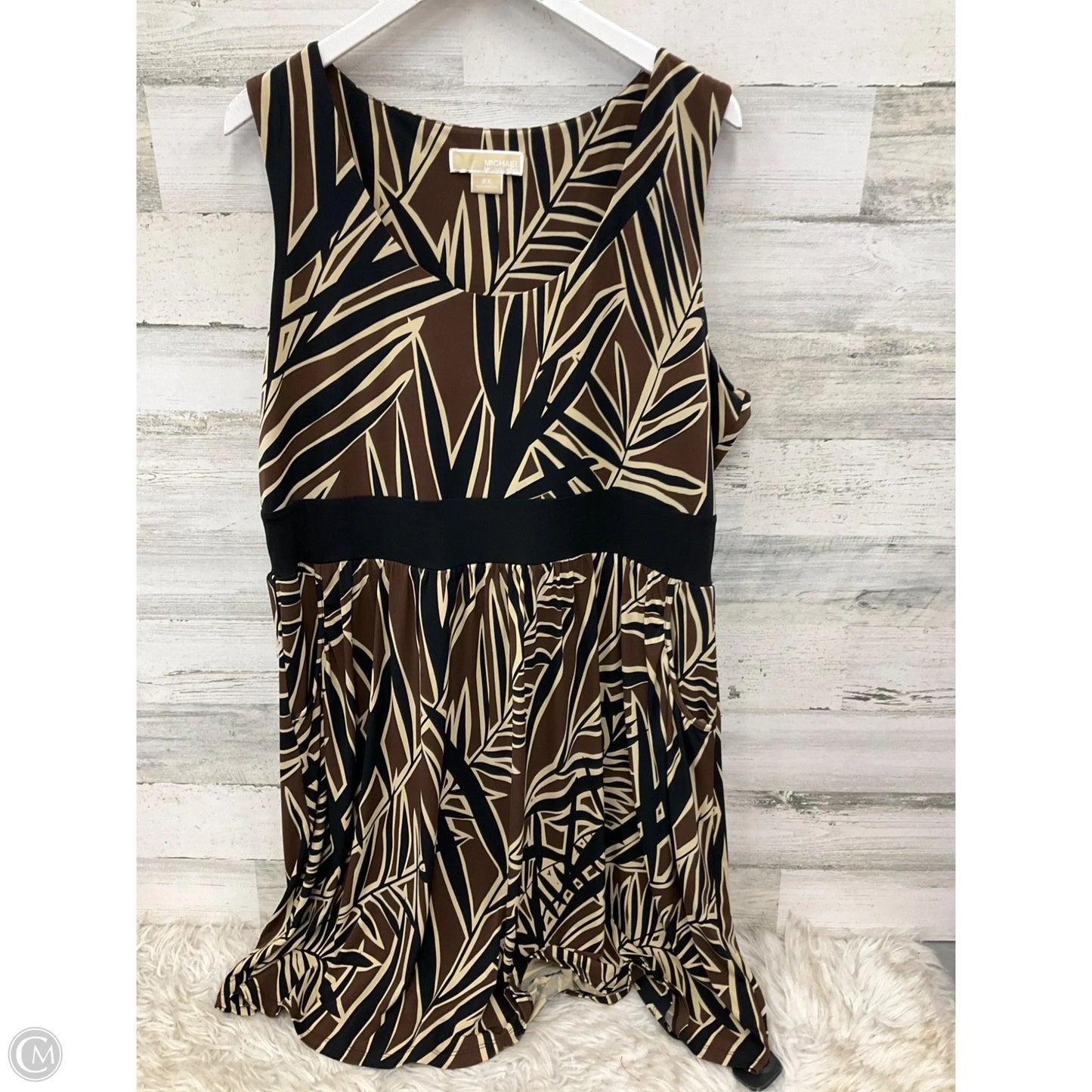 Dress Casual Midi By Michael By Michael Kors In Brown, Size: 2x