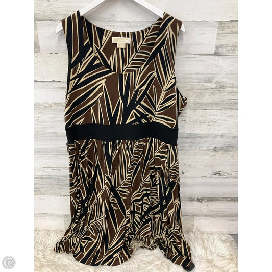 Dress Casual Midi By Michael By Michael Kors In Brown, Size: 2x