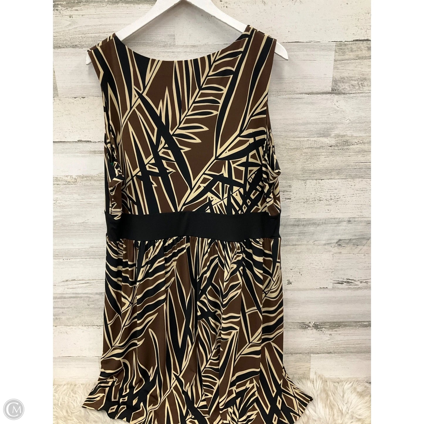 Dress Casual Midi By Michael By Michael Kors In Brown, Size: 2x