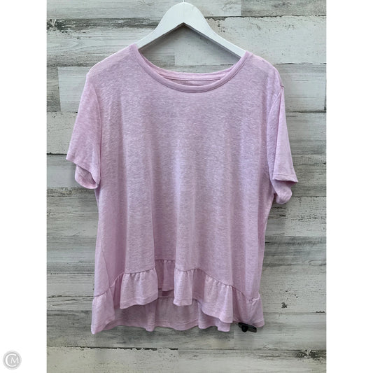 Top Short Sleeve By Sonoma In Purple, Size: L