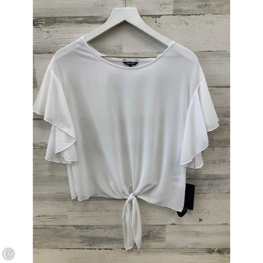 Top Short Sleeve By Cherokee In White, Size: M